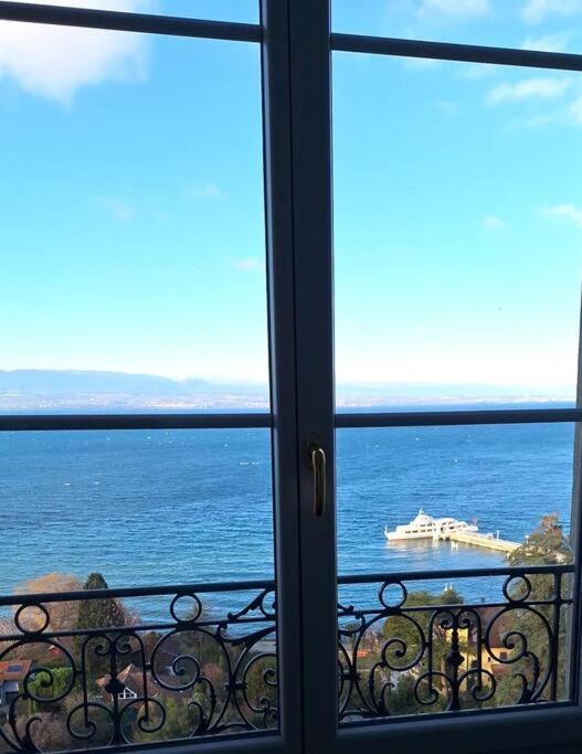 Appartement Avec Vue 180 Sur Le Lac Leman Thonon-les-Bains Exteriér fotografie