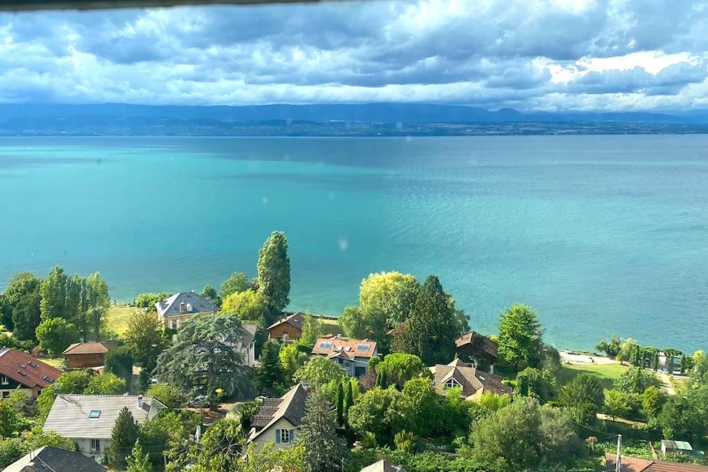 Appartement Avec Vue 180 Sur Le Lac Leman Thonon-les-Bains Exteriér fotografie